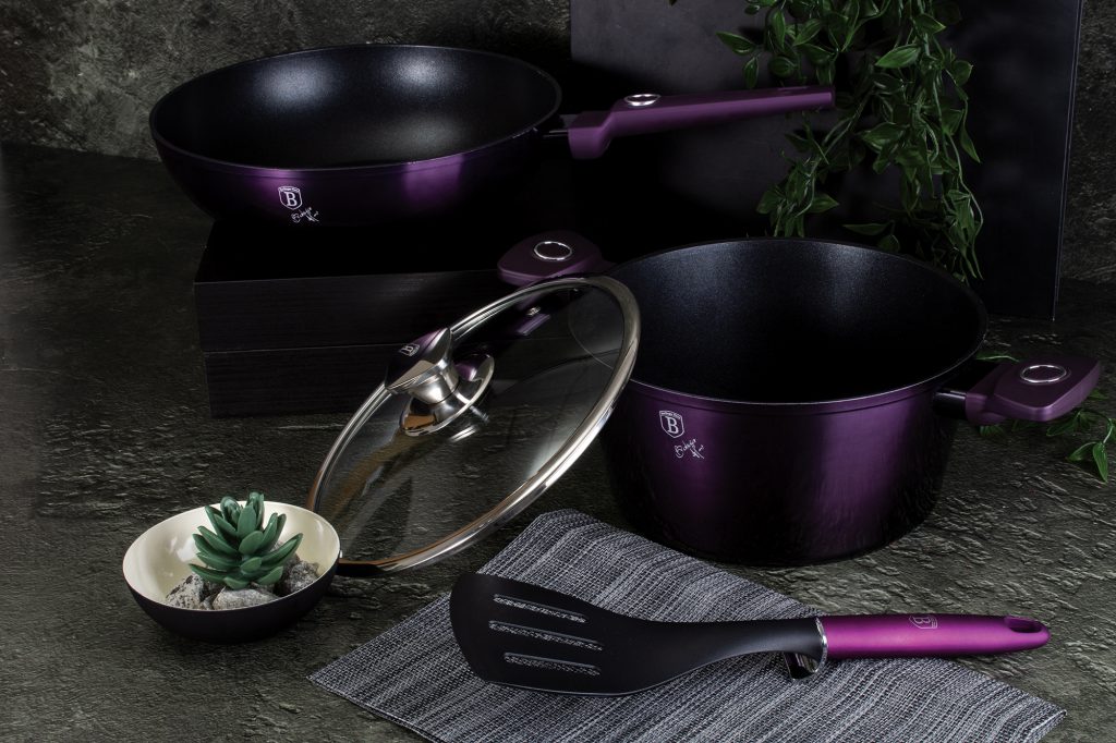 15 piece Cookware Set, Metallic Line Royal Purple Edition - Berlinger Haus  - Touch of Modern